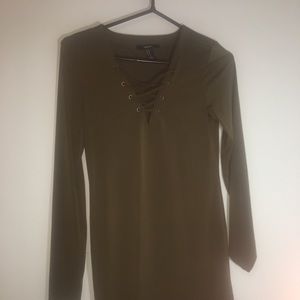 Tight sexy army green dress